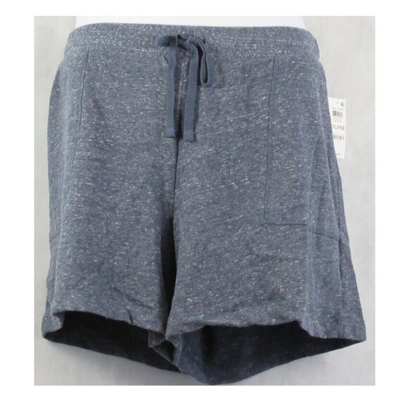 NWT Style & Co Women's French Terry Shorts, Indigo Sea Heather Dark Blue - Picture 2 of 3
